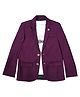 Charchit Cotton Blend Full Sleeves Solid Blazer With Tee - Violet