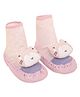Kidofash Cotton Cat Applique Detailed Sock Shoes - Pink