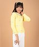 CRIMSOUNE CLUB Full Sleeves Floral Applique Detailed & Hearts Designed Sweater - Yellow