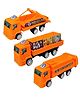 FunBlast City Sanitation Garbage Vehicle Truck Toy Pack of 3 Orange