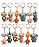 Birthday Popper Jungle Animal Theme Keychains -Set of 12 -Ideal Birthday Return Gifts for Kids of All Age Groups