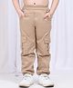 NEUDIS Cotton Pockets Detailed Solid Cargo Pants - Brown