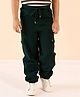 Stylo Bug Cotton Solid Cargo Pants -Green
