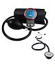 BPL Medical Technologies Aneroid Sphygmomanometer Manual Blood Pressure Monitor and ST-01 DIA Cast Stethoscope - BLACK