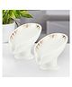 KOOKEE Ceramic Soap Holder Dish, Set of 1 Bathroom Accessories for Home, White (Set of 2) (11923)