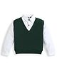 ZIP ZAP ZOOP Cotton Full Sleeves Colour Blocked Sweatshirt - Green & White