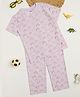 Milou Cotton Half Sleeves Bio Washed Rainbow Printed Coordinating Tee & Pajama Set - Pink