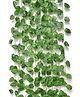 Go Hooked Artificial Garland Money Plant Leaf Creepers for Home Decoration (3 Creepers, 30 Leaves in 1 Creeper, 6 Foot Each), Green