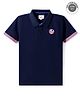 Pepe Jeans Cotton Knit Half Sleeves Polo T-Shirt with Logo Detailing - Navy Blue