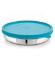 Steel Lock Flex Stainless Steel Container/Dabba with Lid Airtight for Food Storage, Easy to Carry, Leak Proof and Stackable (SL-41/550 ml) Turquoise.