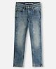 Pepe Jeans Ankle Length Washed Jeans With Distressed Pattern - Royal Blue