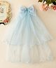 Babyhug Hair Clip with Bow Applique & Veil - Light Blue