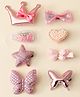 Babyhug Hair Clips with Butterfly Bow Star Applique Pack of 8 - Multicolor