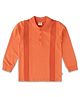 JusCubs Cotton Full Sleeves Abstract Printed Polo Tee - Orange