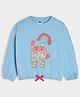 Mi Arcus 100% Cotton Full Sleeves Floral Applique Detailed Top - Blue