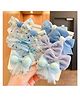 SYGA Pack of 10 Flower & Bow Hair Clips - Light Blue