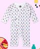 The Mom Store Cotton Full Sleeves Pineapples Printed Romper - White