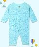 The Mom Store Cotton Full Sleeves Clouds Printed Romper - Sky Blue