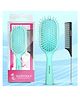 Majestique Luxury Paddle Detangling Hair Brush with Tail Comb, All Hair Styling Types For Kids and Women's