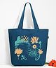 Ecoright Large Zipper Tote Bag - Abstract Bloom