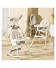 Baybee Throne 4 in 1 High Chair for Baby with Recliner & Convertible Rocking Chair | Kids Toddler Feeding Booster Seat with Tray, Wheels & Safety Belt | Baby Feeding Chairs 6 Months to 3 Years (Beige)