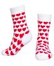 BHARATASYA Soft Heart Designed Socks - White