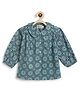 Tiber Taber Cotton Full Sleeves Floral Printed Shirt - Blue