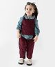 Tiber Taber Cotton Blend Full Puffed Sleeves Floral Printed Shirt Pant With Jacket Set - Maroon