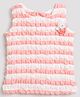 Tiny Girl Sleeveless Striped Floral Applique Top - Peach