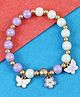 Asthetika Butterfly & Floral Designed Beaded Bracelet - Purple