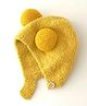 Tipy Tipy Tap Knitted Pom Pom Detailed Cap - Yellow-  Diameter 36 Cms