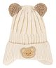 Tipy Tipy Tap Bear Applique Detailed Cap - Beige-  Diameter 34 Cms