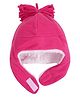 Tipy Tipy Tap Fleece Pompom Embellished Ear Trapper Cap - Pink