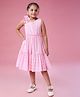 MASTARANG Cotton Sleeveless Striped & Bow Applique Detailed Dress - Baby Pink