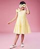 MASTARANG Cotton Sleeveless Striped & Bow Applique Detailed Dress - Yellow