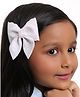 Aye Candy Sequins Embellished Bow Designed Alligator Clip - White