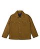 INFINITY Corduroy Cotton Woven Full Sleeves Solid Jacket - Khaki