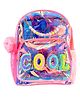 SCHOOLISH 3D Toddler Bag With Cute Zipper Pouches(COOL Theme) ,School Bags for Boys and Girls | Stylish Trendy,and Lightweight Bags CAPACITY (10L) - PACK OF 1 PINK - Height 10 Inches