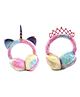 ZQBIEE Fur Set Of 2 Unicorn & Crown Designed Earmuffs - Multi Colour