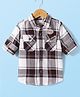 Ruff Cotton Woven Full Sleeves Checkered Shirt - Wine