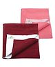 Little Boo Instadry Baby Bed Protector Sheet, Waterproof, small L 70 x B 50cm, Pack of 2 -Salmon Rose & Maroon