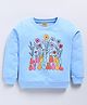 Kidcity Cotton Looper Full Sleeves Floral Printed Sweatshirt - Light Blue
