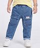Mark & Mia Cotton Lycra Full Length Denim Jeans With Pocket Applique Detailing - Blue