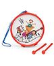 Speedage Musical Drum With Sticks Kids Print - Red Blue