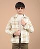 CRIMSOUNE CLUB Full Sleeves Checked Shacket - Beige