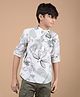 CRIMSOUNE CLUB Full Sleeves Dragonfly & Floral Printed Kurta - White