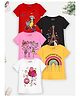 Trampoline Pack Of 5 Half Sleeves Balloon & Rainbow Printed Tees - Multi Colour