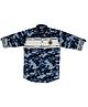 MASHUP Full Sleeves Camouflage Printed Shirt - Blue