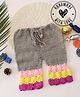 Woonie Woollen Self Design Colour Blocked Flared Pajama - Grey