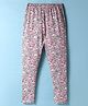 Smarty Girls Sinker Knit Leggings with Floral Print - Pink